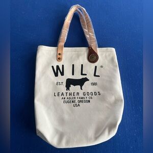 "Original Will Canvas Tote with leather handles